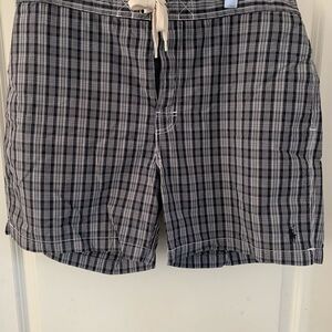 Ralph Lauren Vintage Black and White Plaid swim Shorts